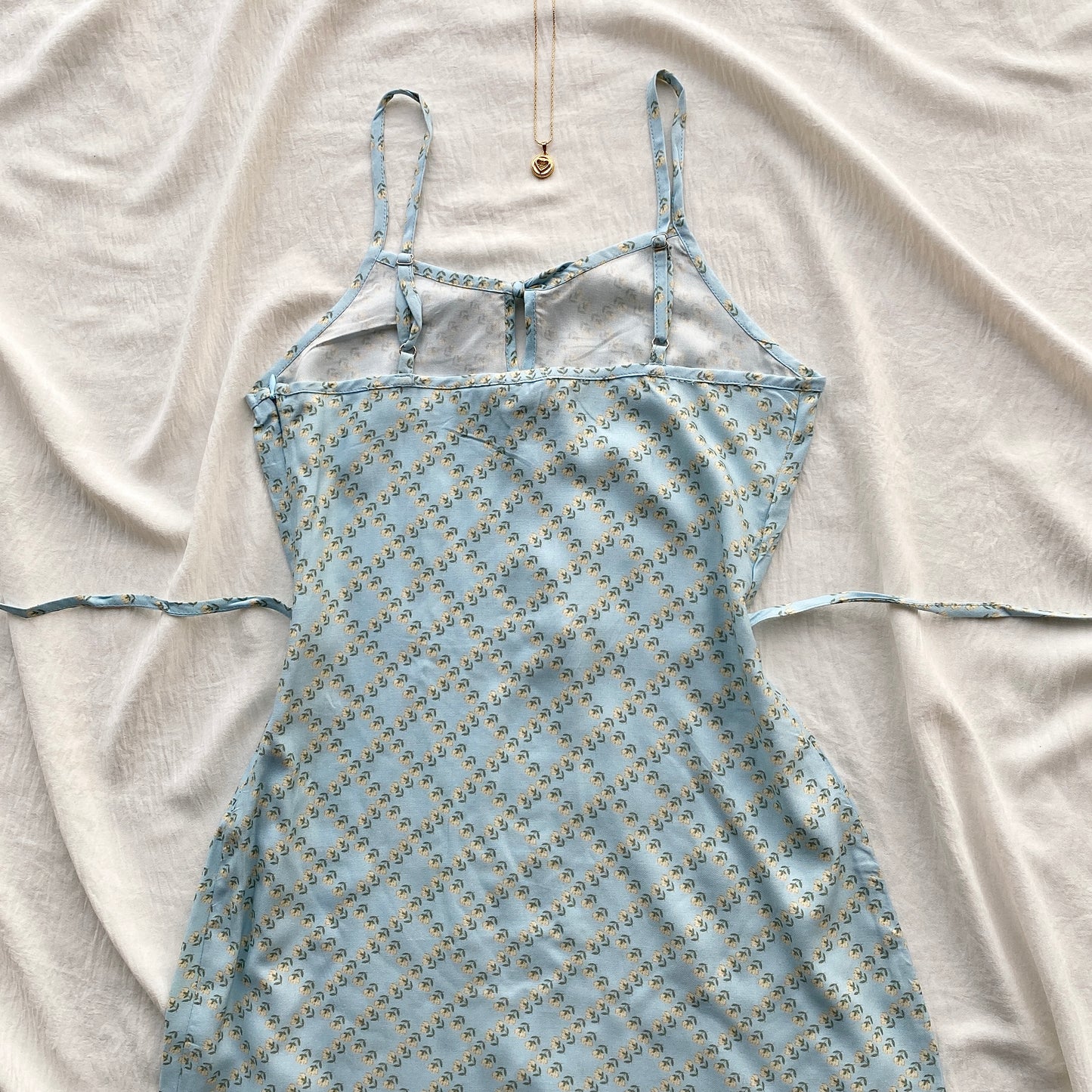 FLORAL DRESS IN POWDER BLUE FROM COTTON ON (Sizes available)