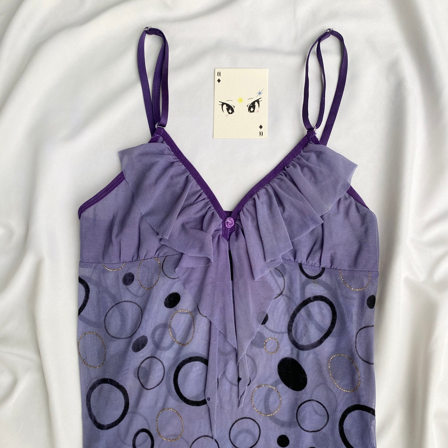 Y2K PURPLE TOP (Bust : 32-34, Upper Waist : Free)