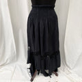 BLACK BOHO SKIRT (Waist : 34-40)