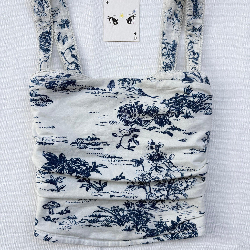 BLUE TOP FROM FREE PEOPLE (Bust : 30-34, Upper Waist : 24-28)