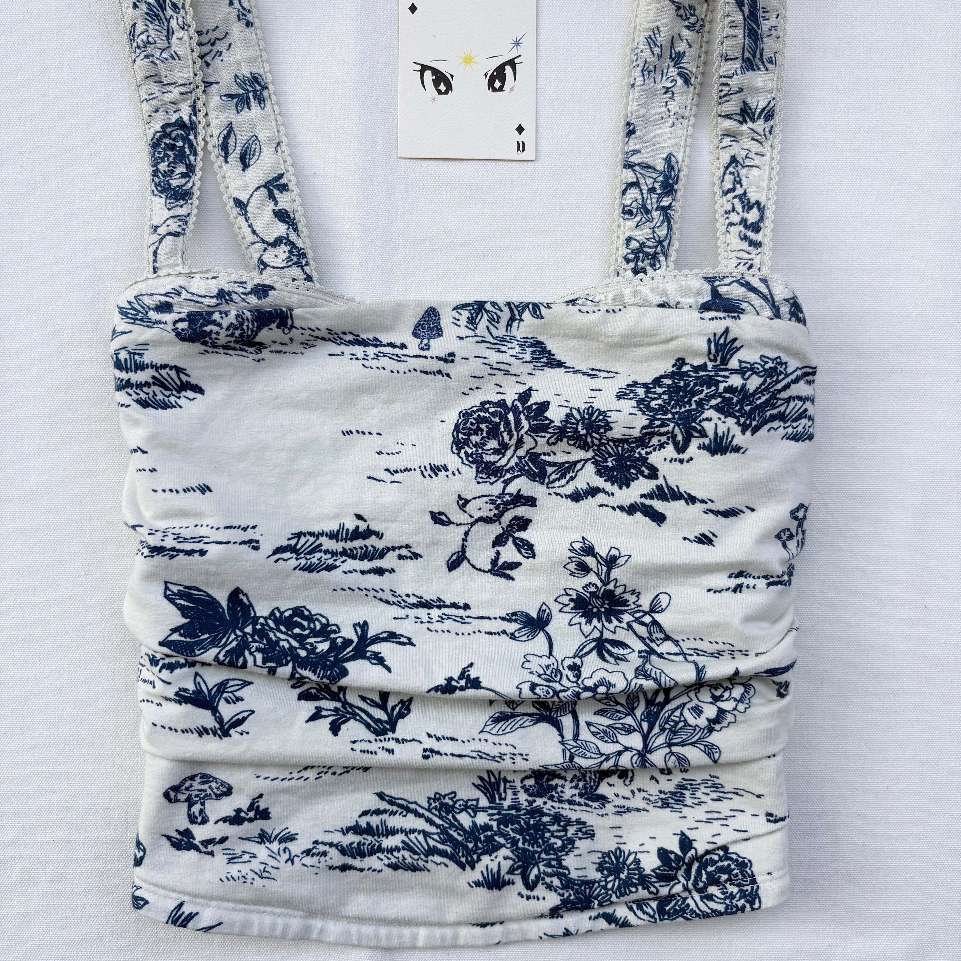 BLUE TOP FROM FREE PEOPLE (Bust : 30-34, Upper Waist : 24-28)