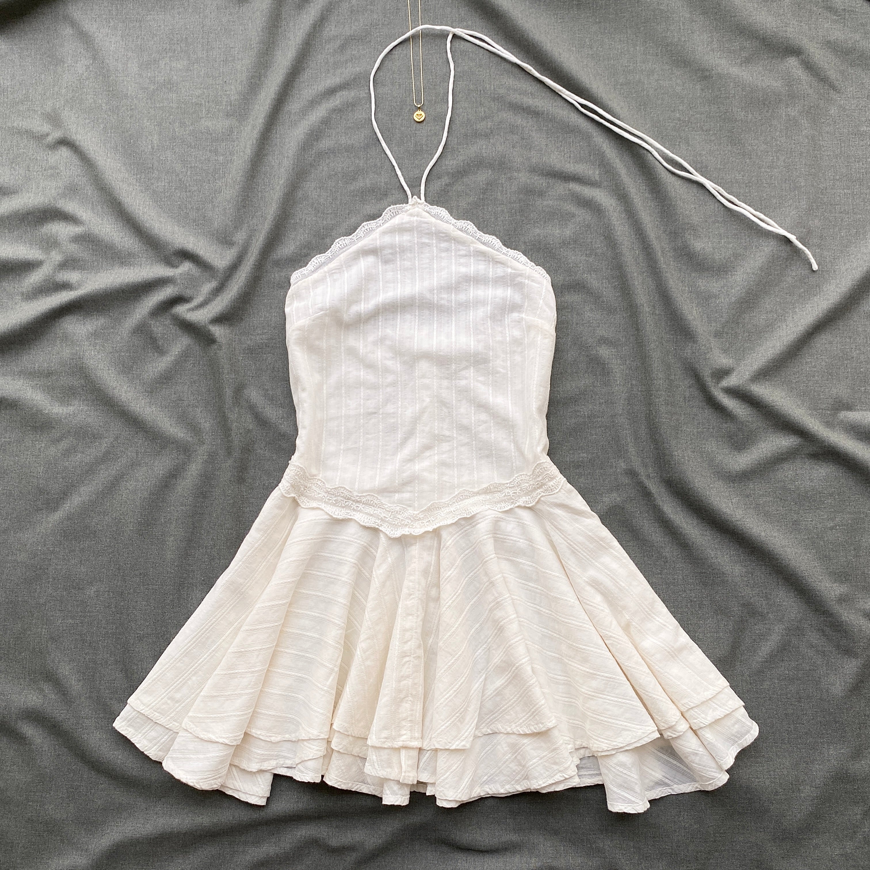 WHITE HALTER DRESS DROM ZARA (Sizes available)