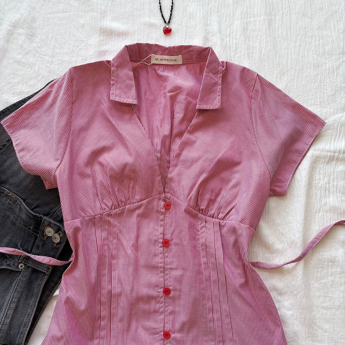 SUNDOWN TOP IN RED (Bust : 30-34, Upper Waist : 23-30)
