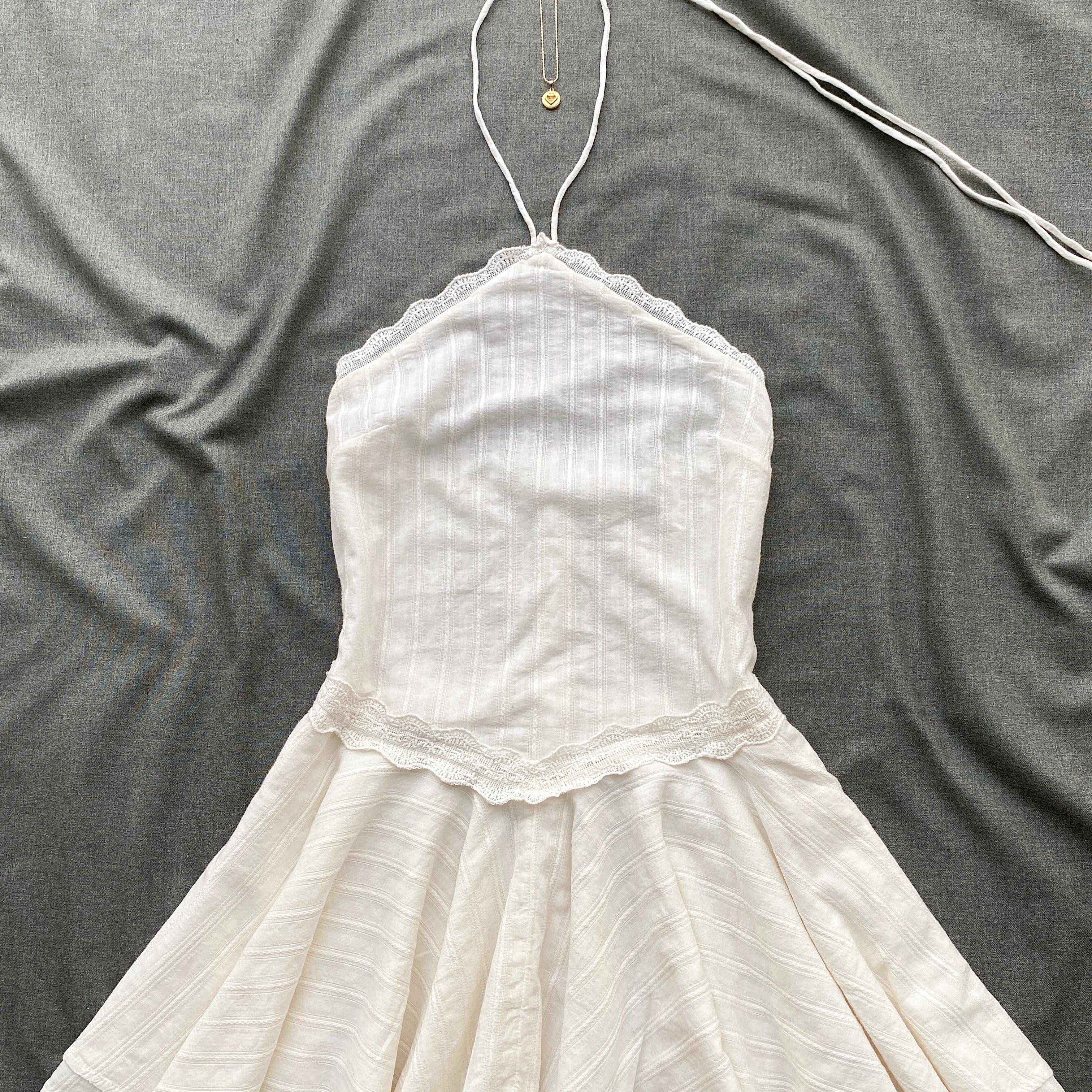 WHITE HALTER DRESS DROM ZARA (Sizes available)