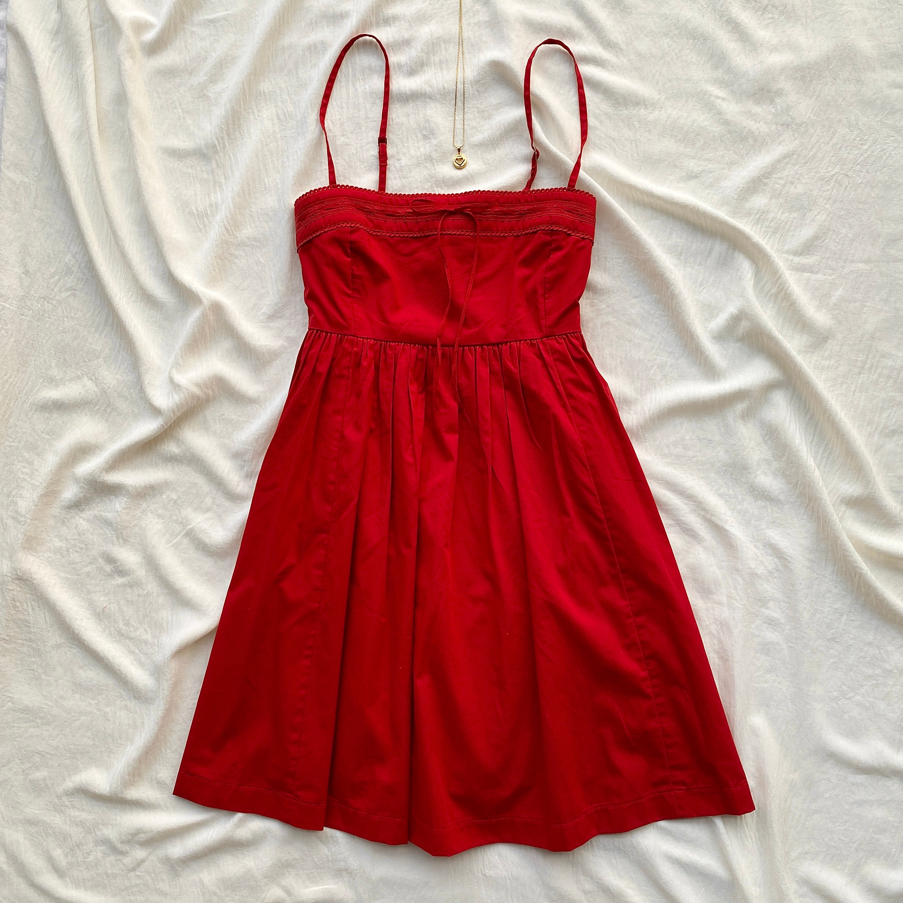 RED DRESS FROM ABERCROMBIE (Bust : 30-32, Upper Waist : Free)