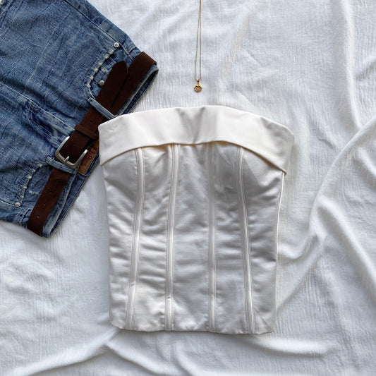 IVORY CORSET (Bust : 36-38, Upper Waist : 28-32)