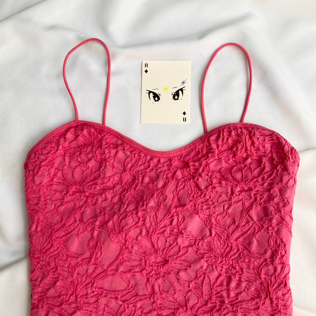 PINK EMBOSSED TOP  (Bust : 34-36, Upper Waist : 28-36)