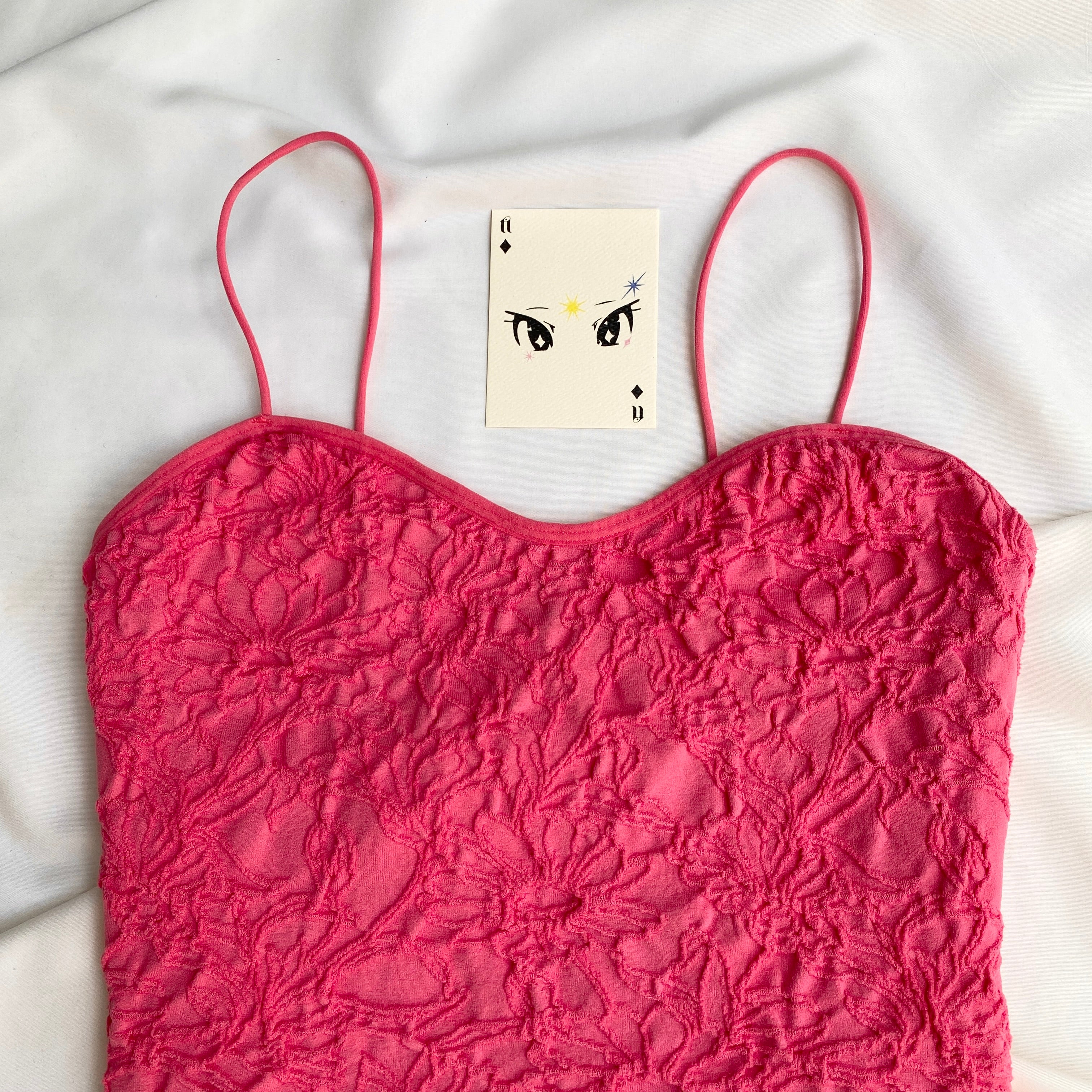 PINK EMBOSSED TOP  (Bust : 34-36, Upper Waist : 28-36)