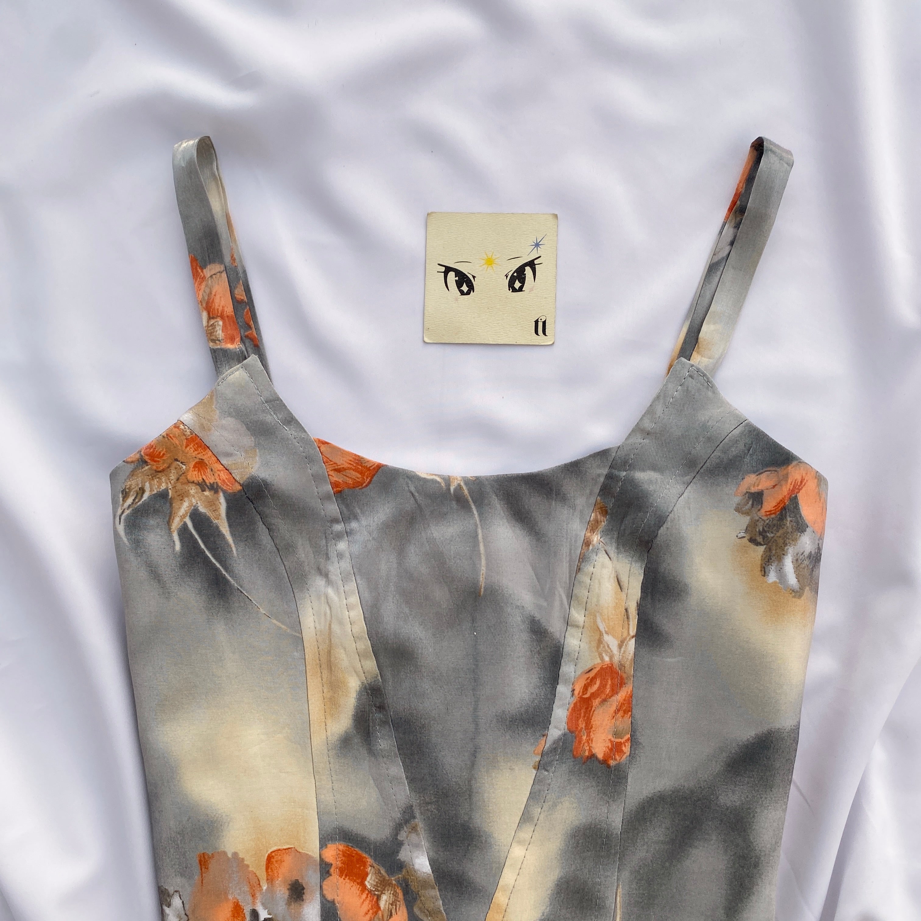 BLUE FLORAL CORSET (Bust : 34-38, Upper Waist : 30-34)