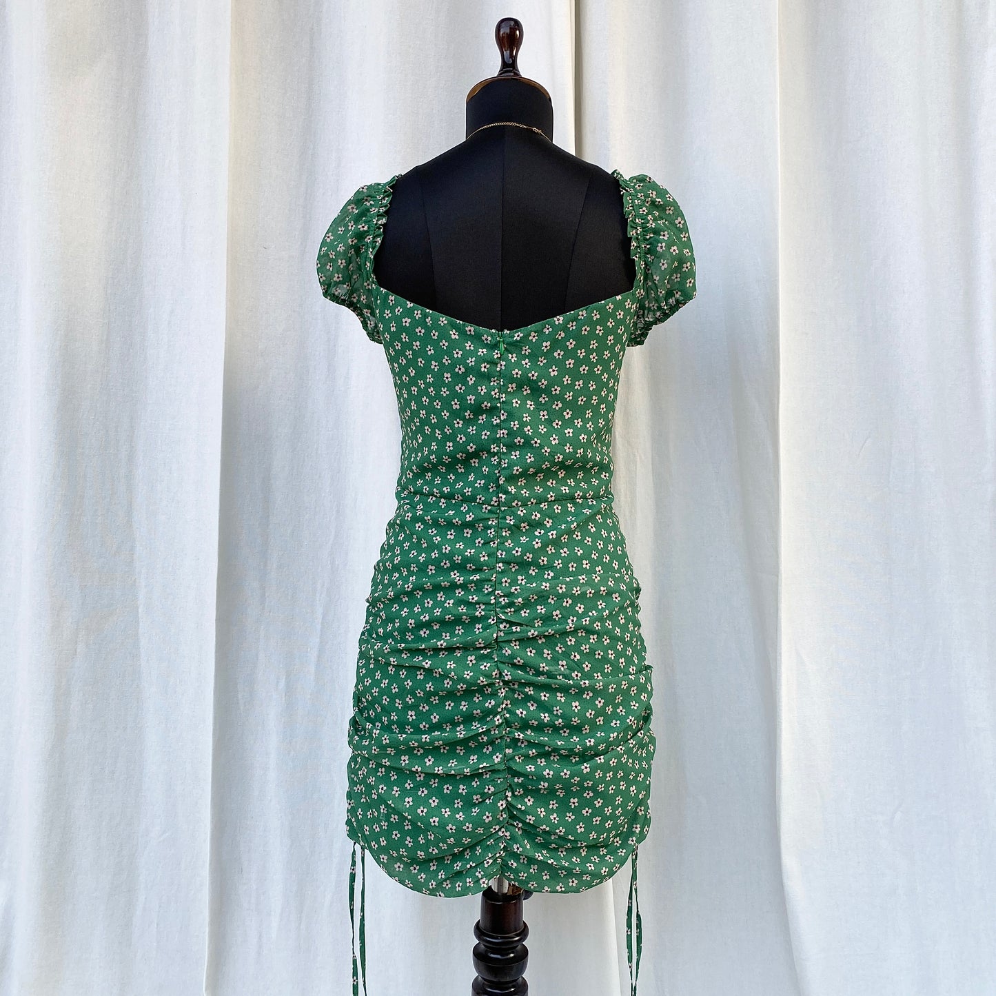 GREEN FLORAL DRESS FROM TIGERMIST (Bust : 36-40, Upper Waist : 32-36)