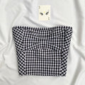 BLACK CHECKERED TOP  (Bust : 30-34, Upper Waist : 24-28)
