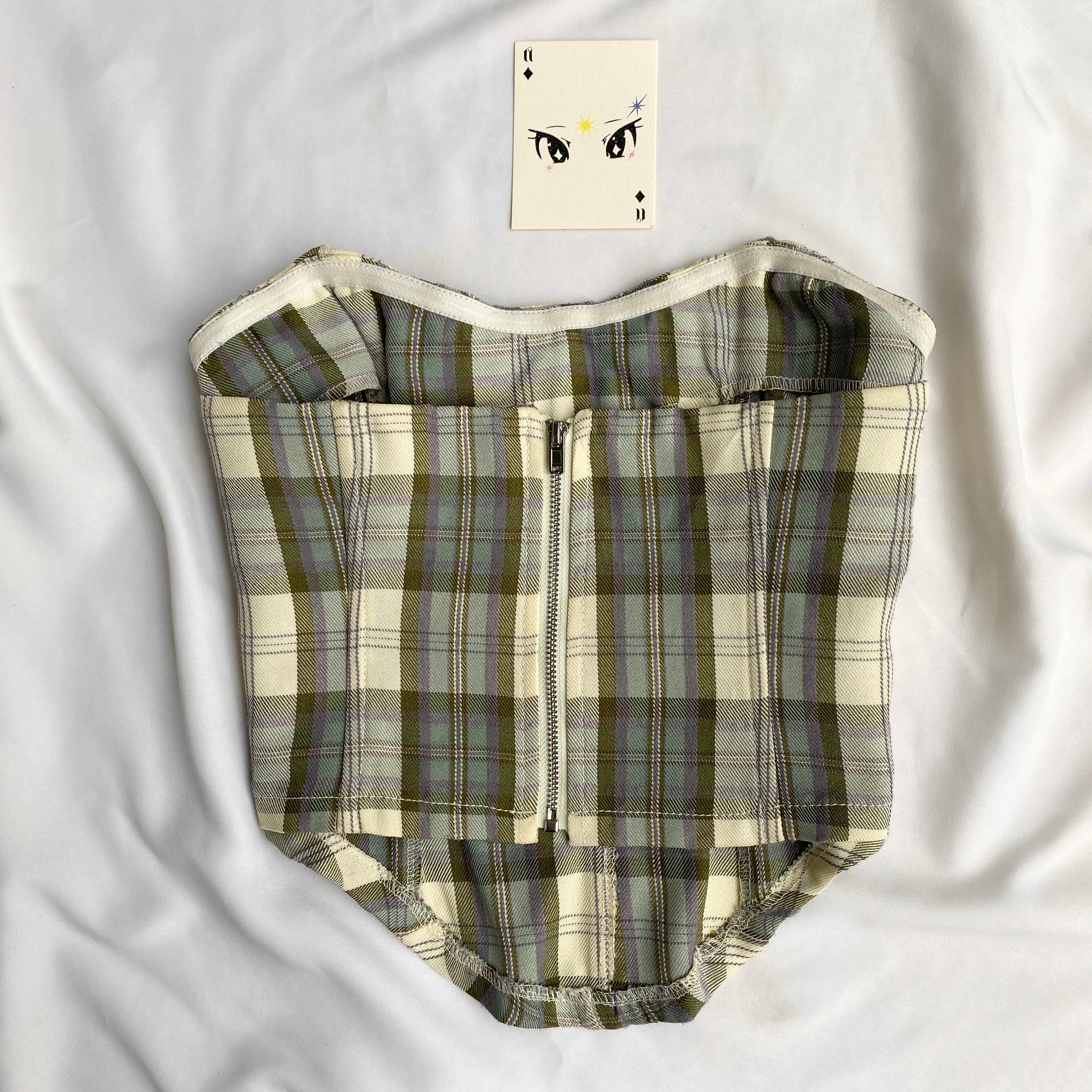 PLAID CORSET FROM CIDER (Bust : 30-32, Upper Waist : 24-26)