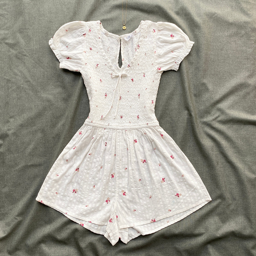 WHITE FLORAL ROMPER FROM COTTON ON (Sizes available)
