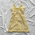 YELLOW CROCHET DRESS FROM HOLLISTER (Bust : 30-34, Upper Waist : 24-28)