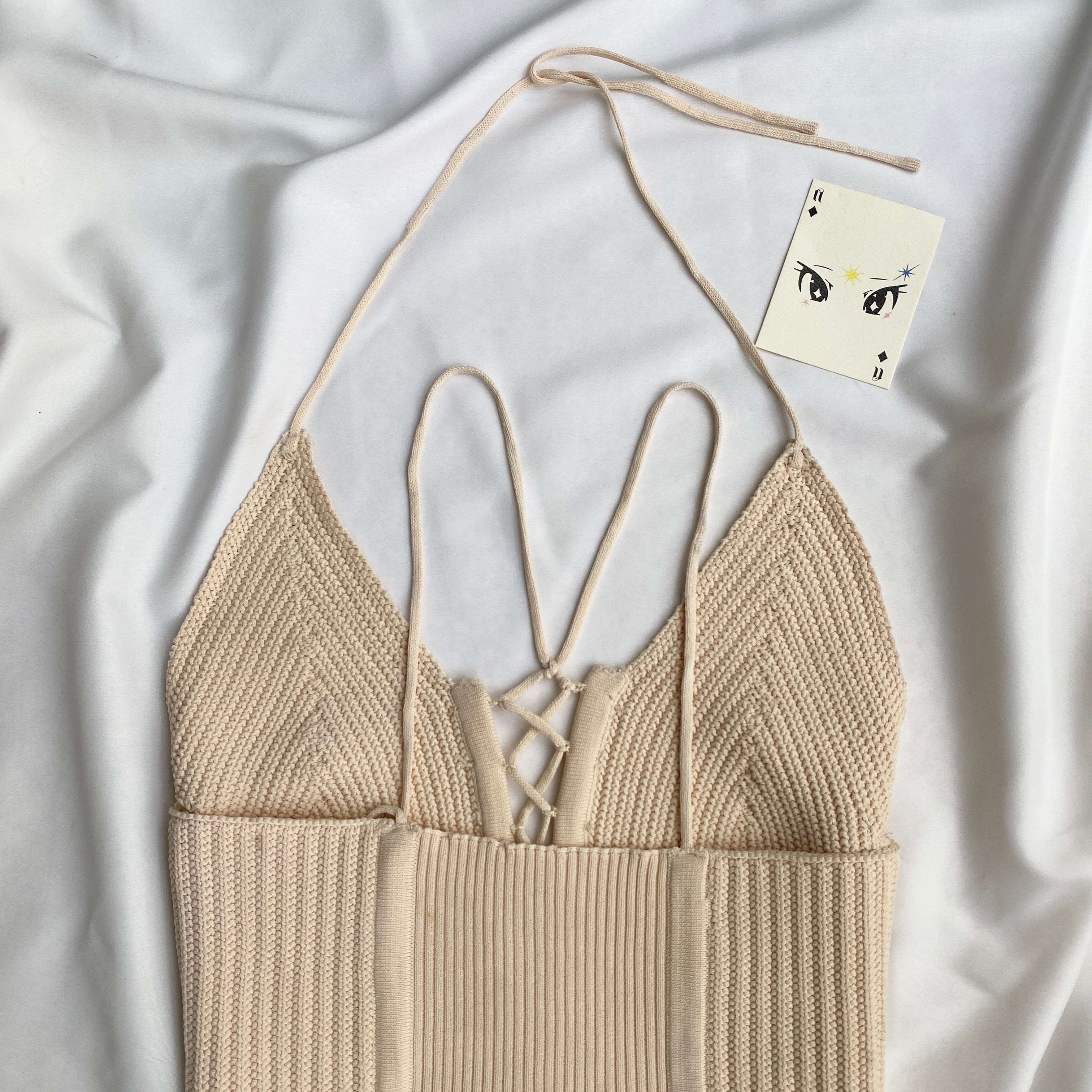 BEIGE KNIT CORSET (Bust : 34-36, Upper Waist : 28-36)