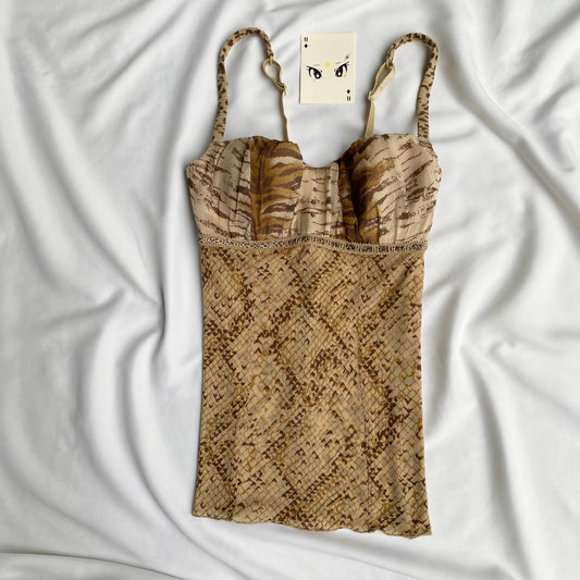 ANIMAL PRINT BUSTIER (Bust : 30-34, Upper Waist : 24-28)