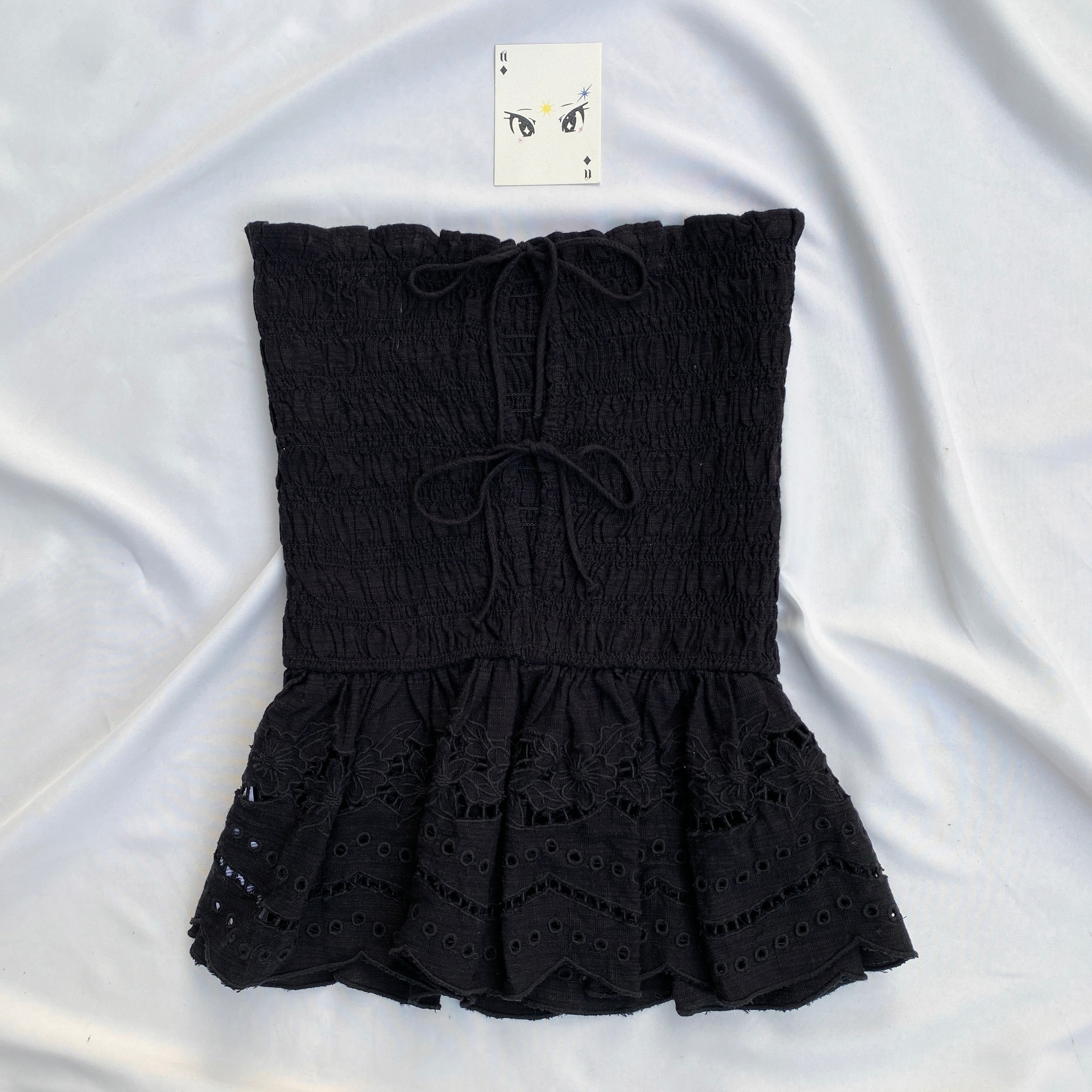 BLACK TUBE TOP FROM DAMSON & MADDER (Bust : 30-34, Upper Waist : 26-34)