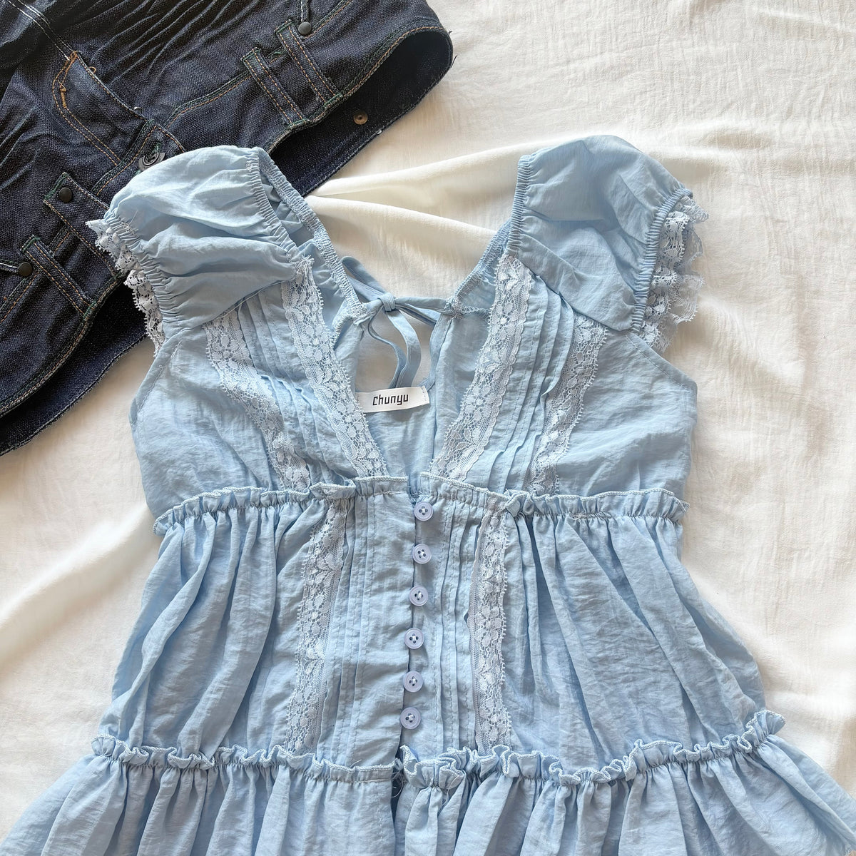 MEADOW TOP IN BLUE (Bust : 30-34, Upper Waist : 23-29)