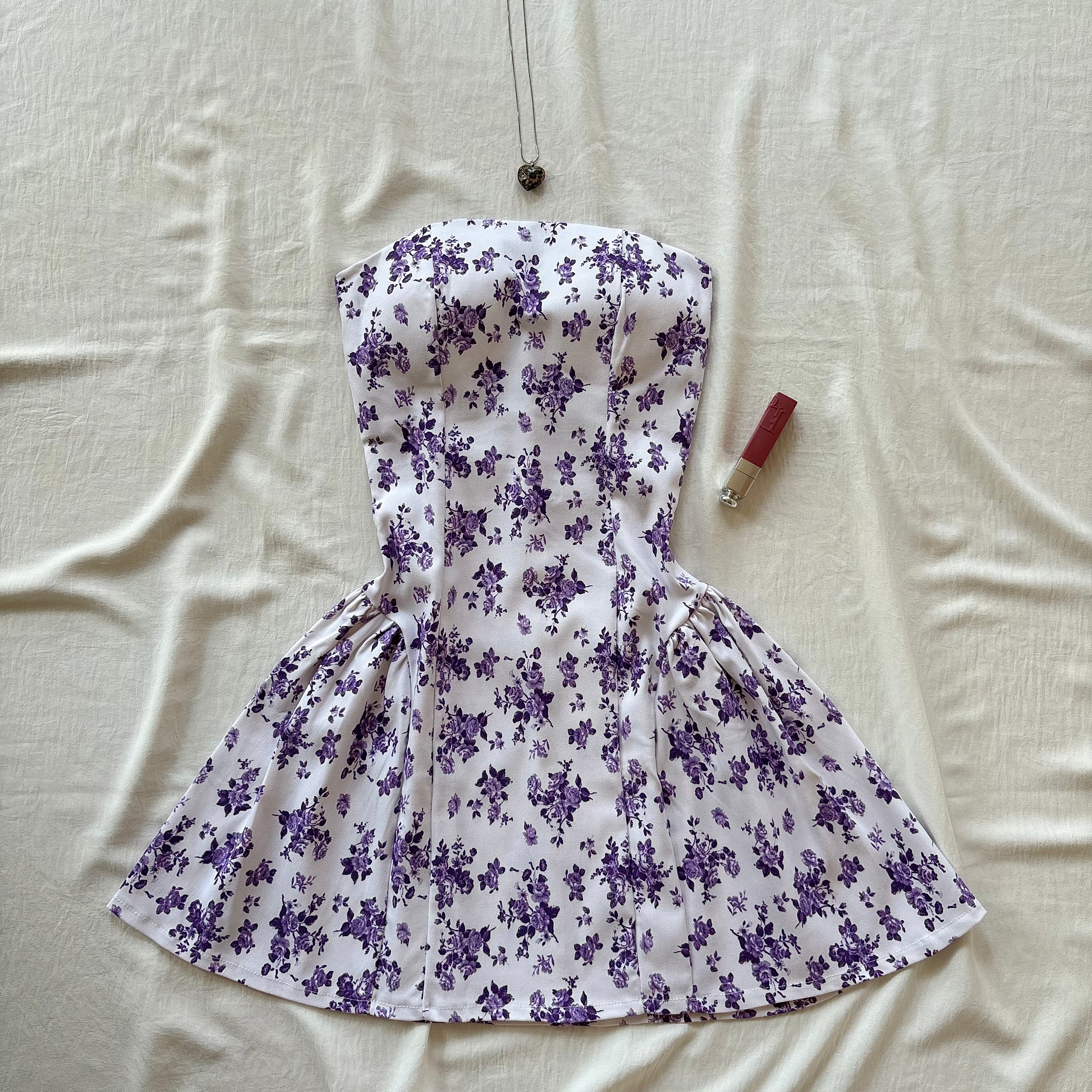 FLORAL DRESS (Bust : 28-34, Upper Waist : 22-28)