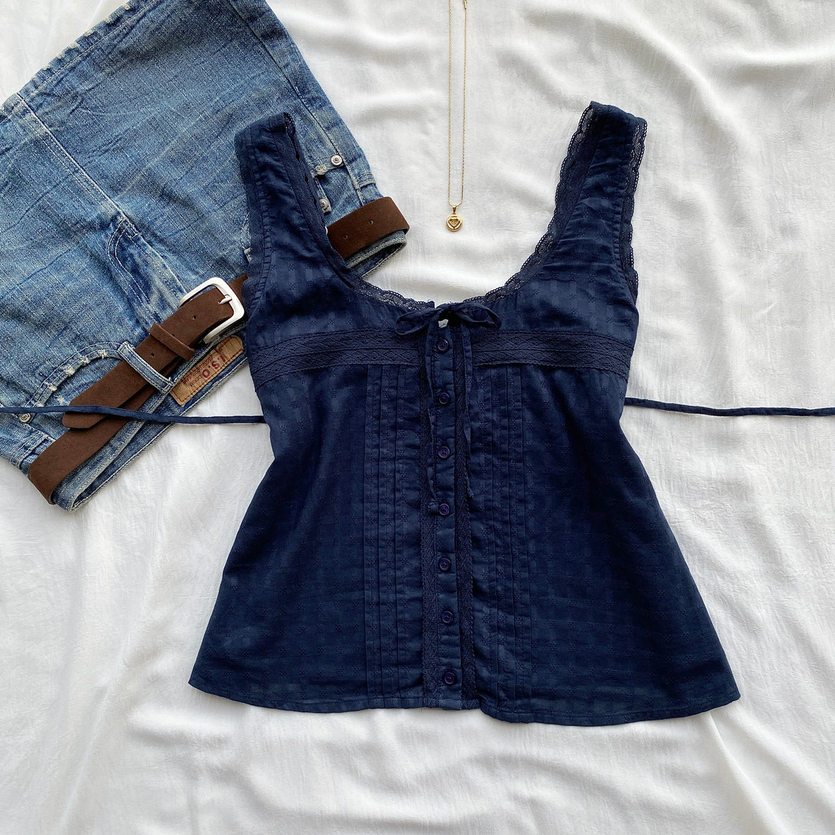NAVY BLUE TOP (Bust : 30-34, Upper Waist : 24-28)