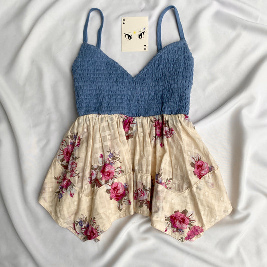 FLORAL FIT AND FLARE TOP (Multiple sizes available)