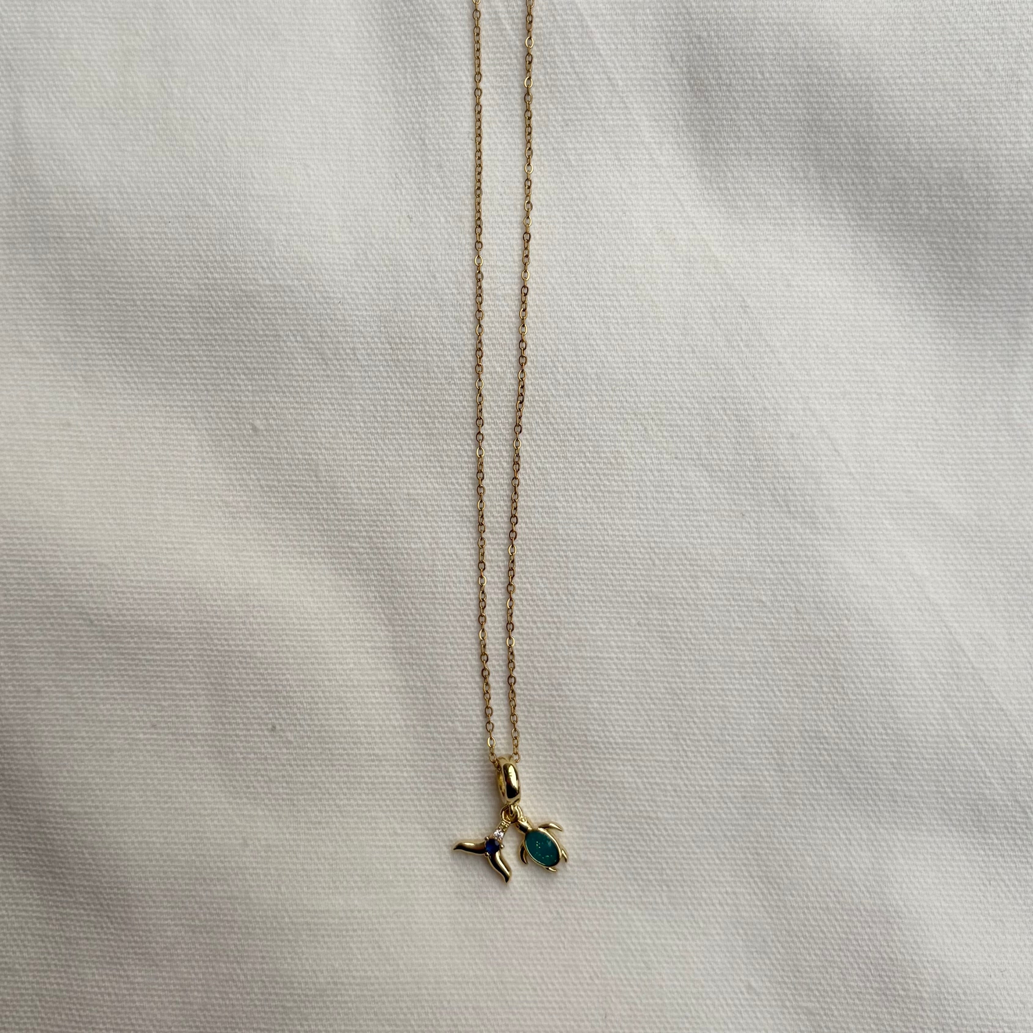 TURTLE & FISH TAIL NECKLACE