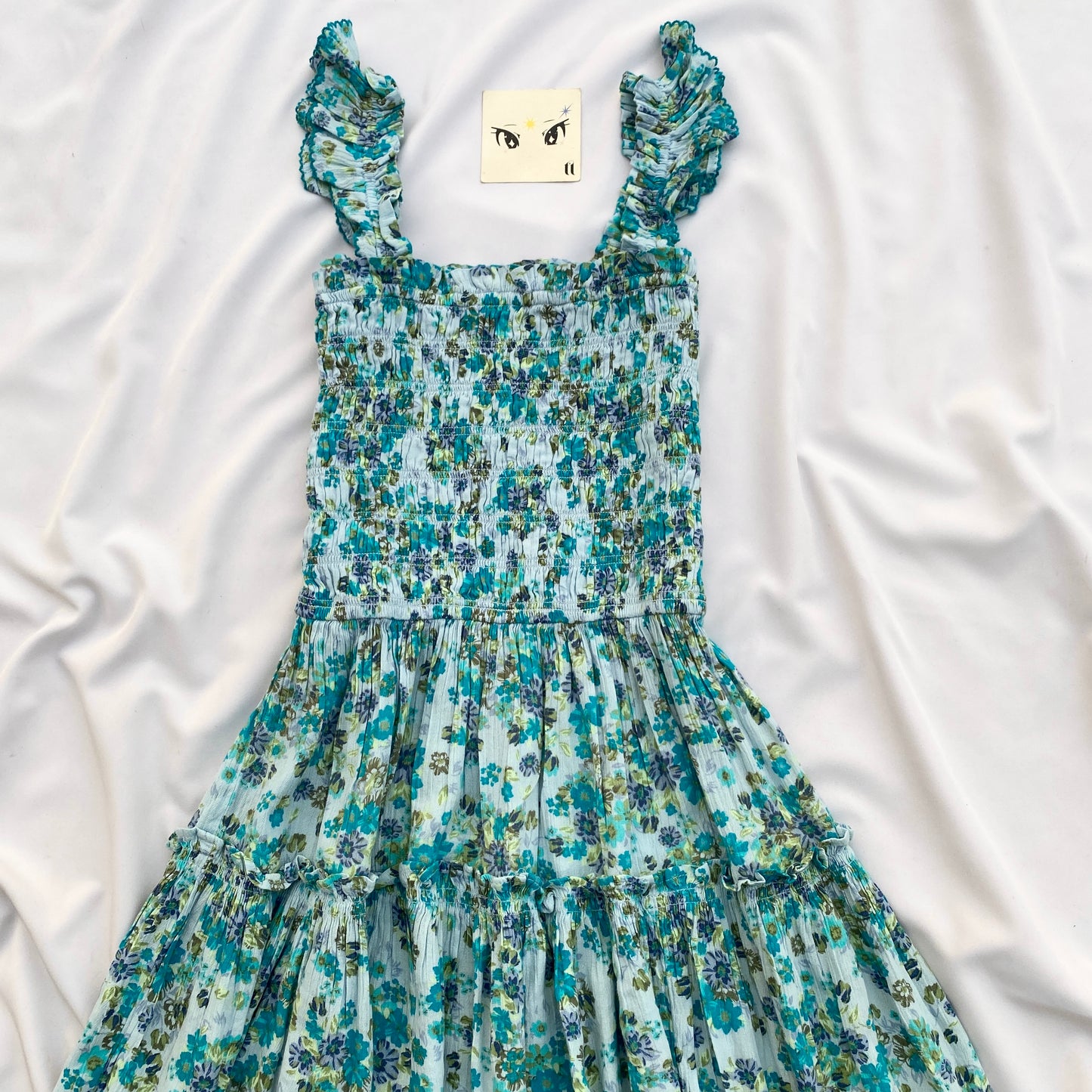BLUE FLORAL DRESS (XS/S)