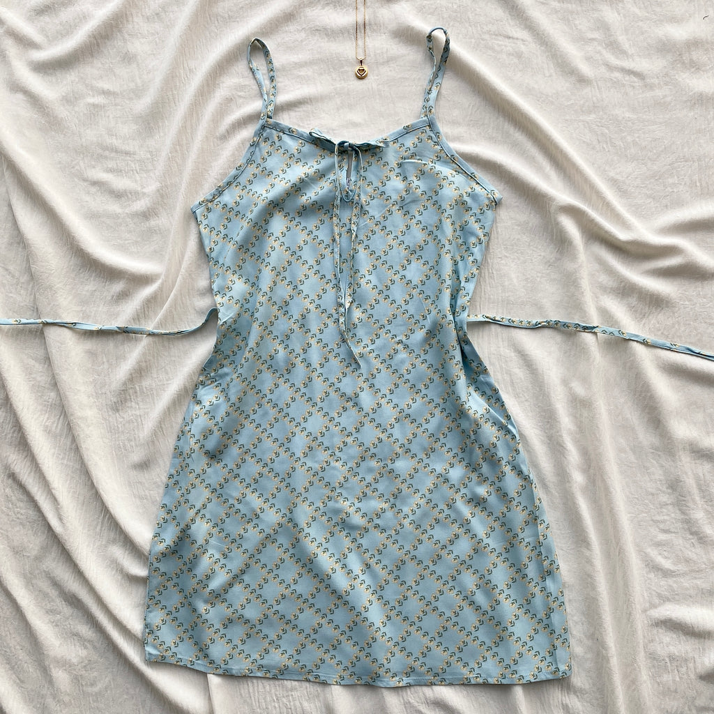 FLORAL DRESS IN POWDER BLUE FROM COTTON ON (Sizes available)