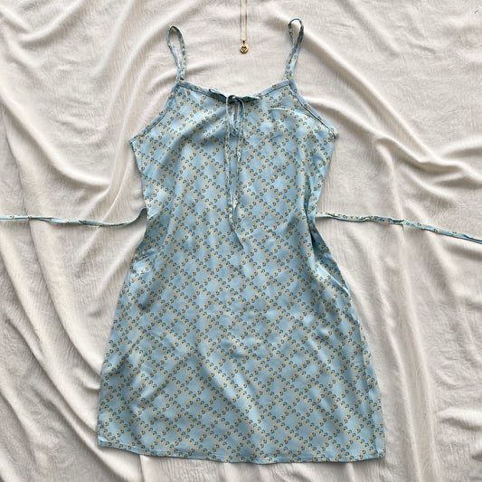 FLORAL DRESS IN POWDER BLUE FROM COTTON ON (Sizes available)