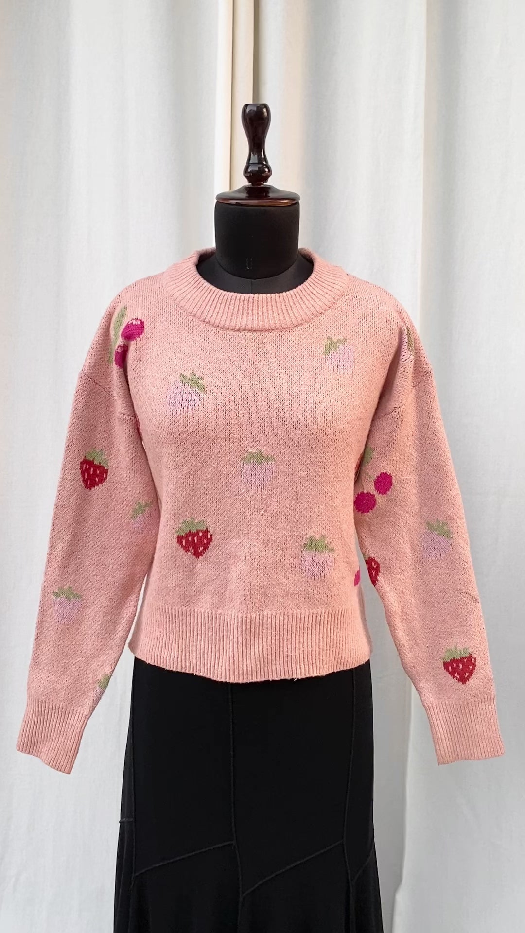 STRAWBERRY JUMPER FROM WILD FABLE (Bust : 36, Length : 20)