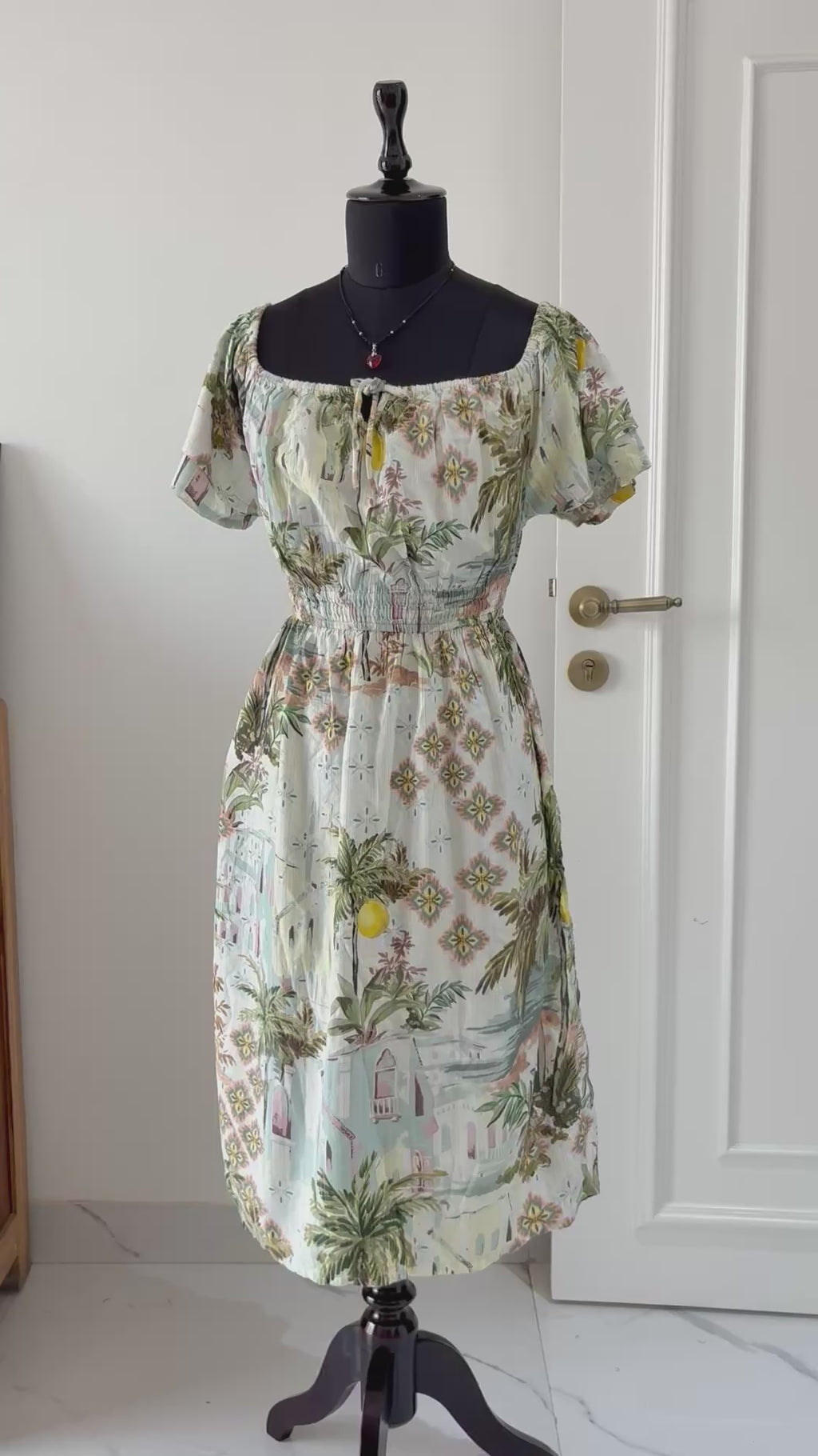 TROPICAL MAXI DRESS (Bust : 34-38, Upper Waist : 28-34)